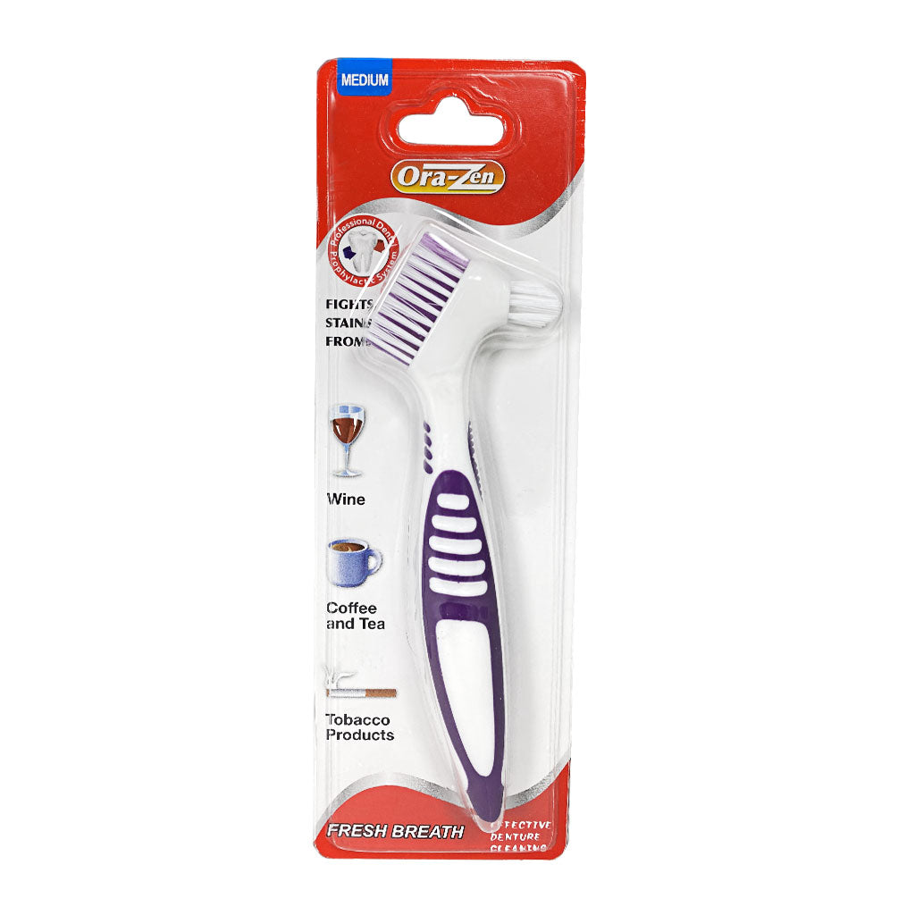 Ora-zen Denture Brush with Deep Cleaning Pick wellness vending machine