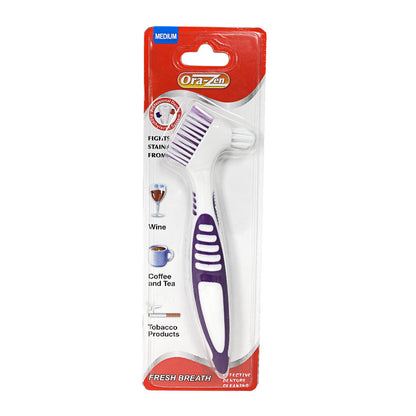 Ora-zen Denture Brush with Deep Cleaning Pick wellness vending machine