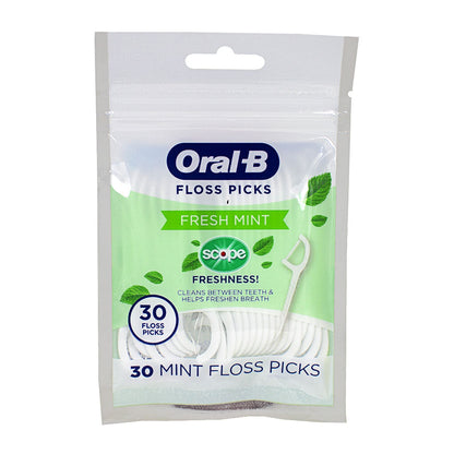 Oral-B Burst of Scope Floss Fresh Mint Picks - Pack of 30 wellness vending machine