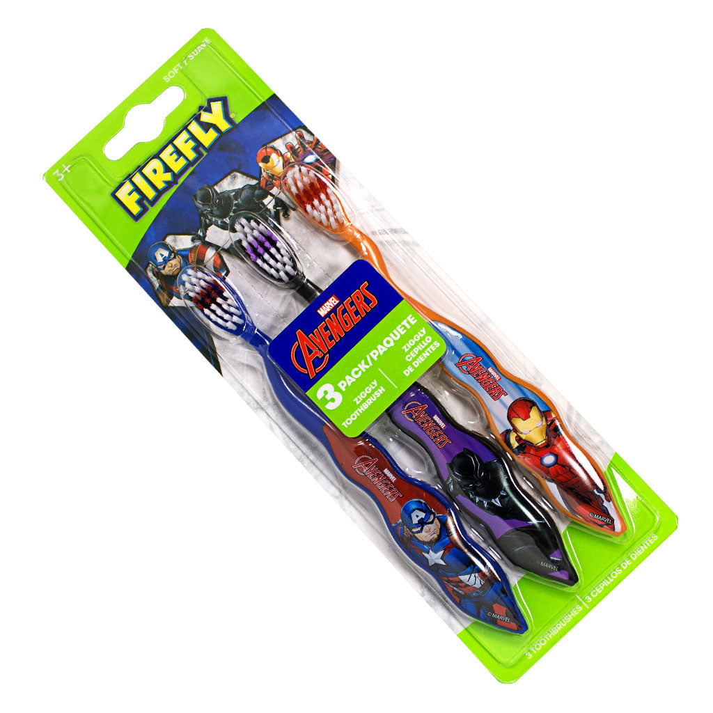 Firefly Marvel Avengers Soft Toothbrush 3 Pack wellness vending machine