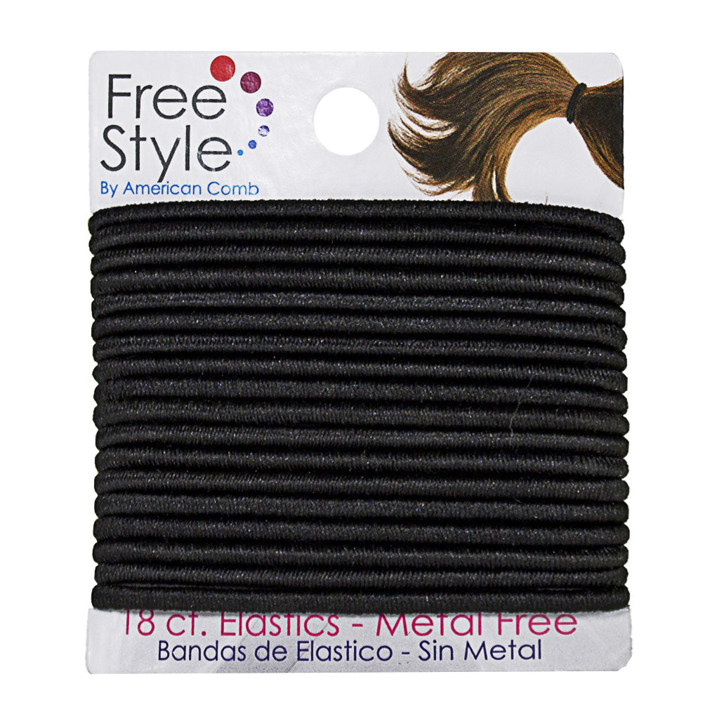FreeStyle Black Metal Free Elastic Ponytails - Pack of 18 wellness vending machine