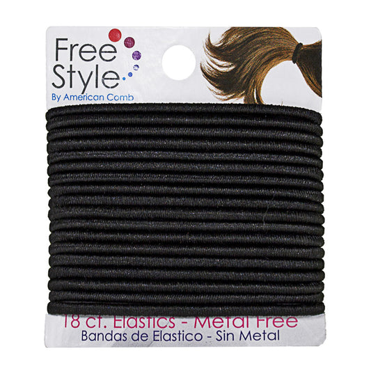 FreeStyle Black Metal Free Elastic Ponytails - Pack of 18 wellness vending machine