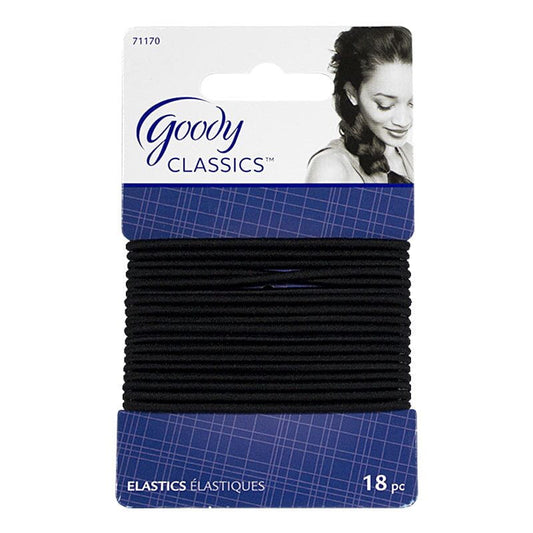 Goody Classic Large Black Elastic Ponytails - Card of 18 wellness vending machine