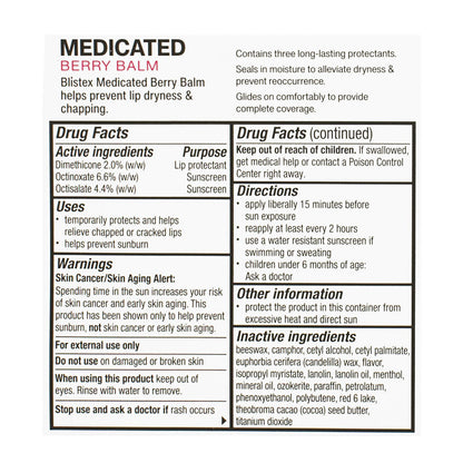 Blistex Medicated Berry Lip Balm SPF 15 - 0.15 oz. Tube wellness vending machine university campuses, workplaces