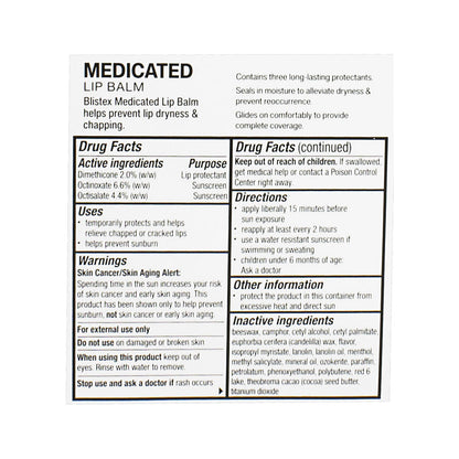 Blistex Medicated Lip Balm SPF 15 - 0.15 oz. Tube wellness vending machine university campuses, workplaces