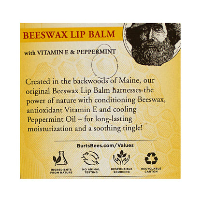 Burt’s Bees® Beeswax Lip Balm – 0.15 oz, Pack of 12