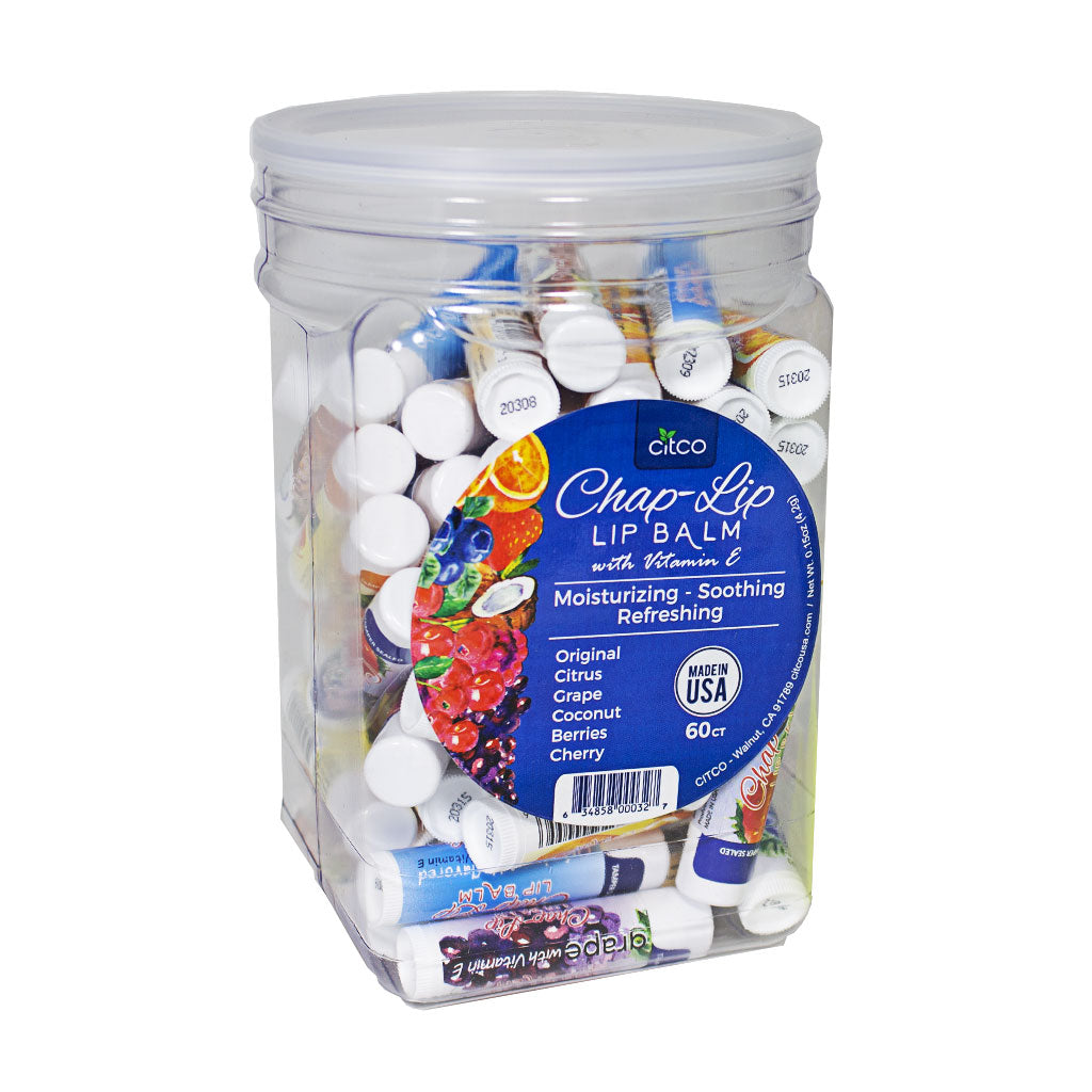Chap- Lip Balm with Vitamin E- Assorted Flavors wellness vending machine