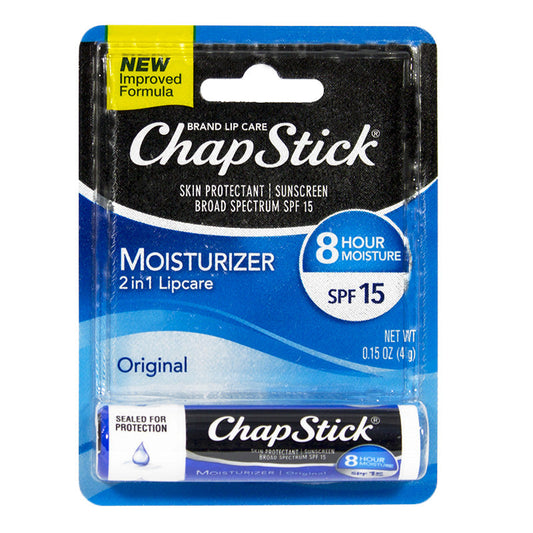 ChapStick Moisturizer SPF 15 Lip Balm - 0.15 oz. Stick wellness vending machine