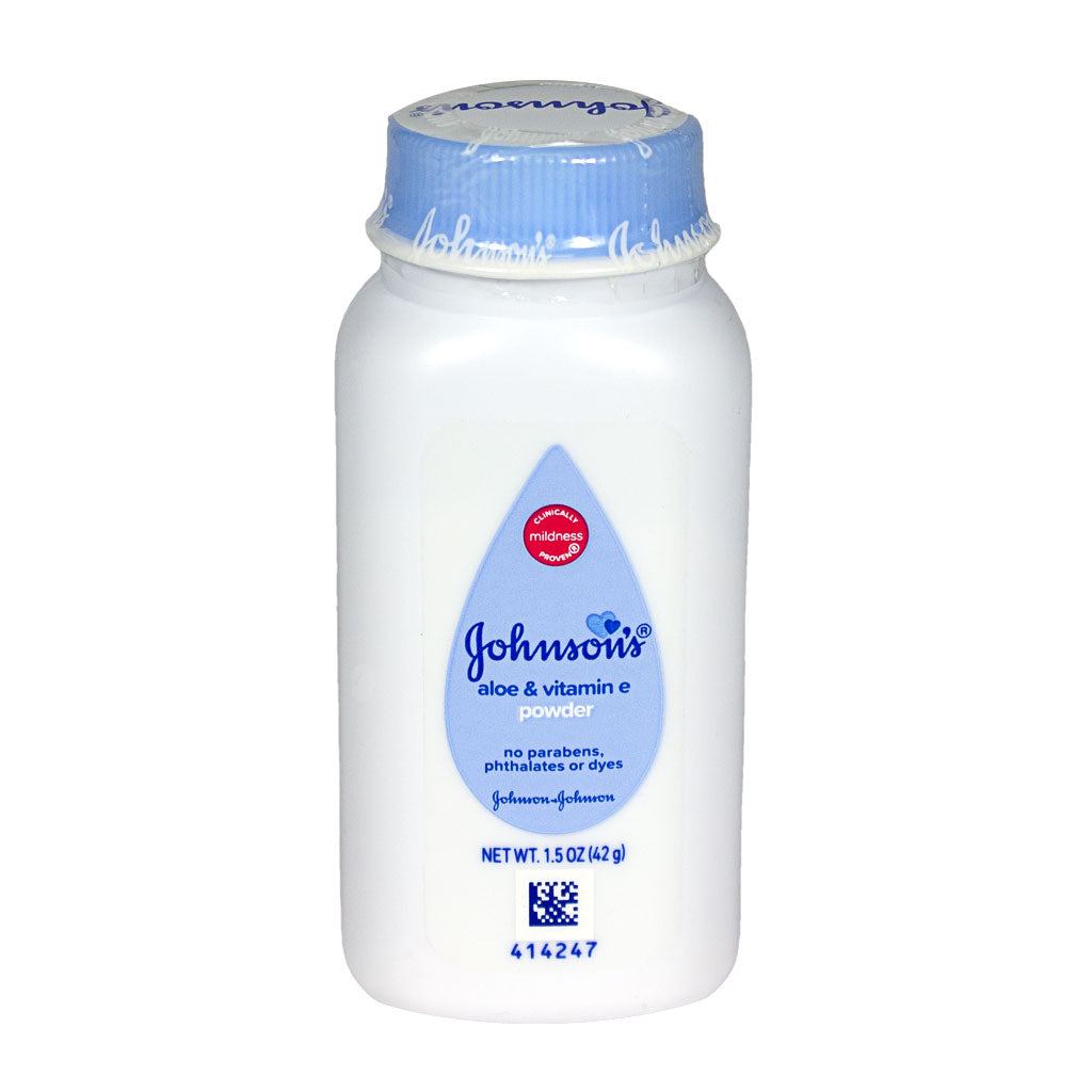 Johnson's Aloe and Vitamin E Baby Powder - 1.5 oz. wellness vending machine