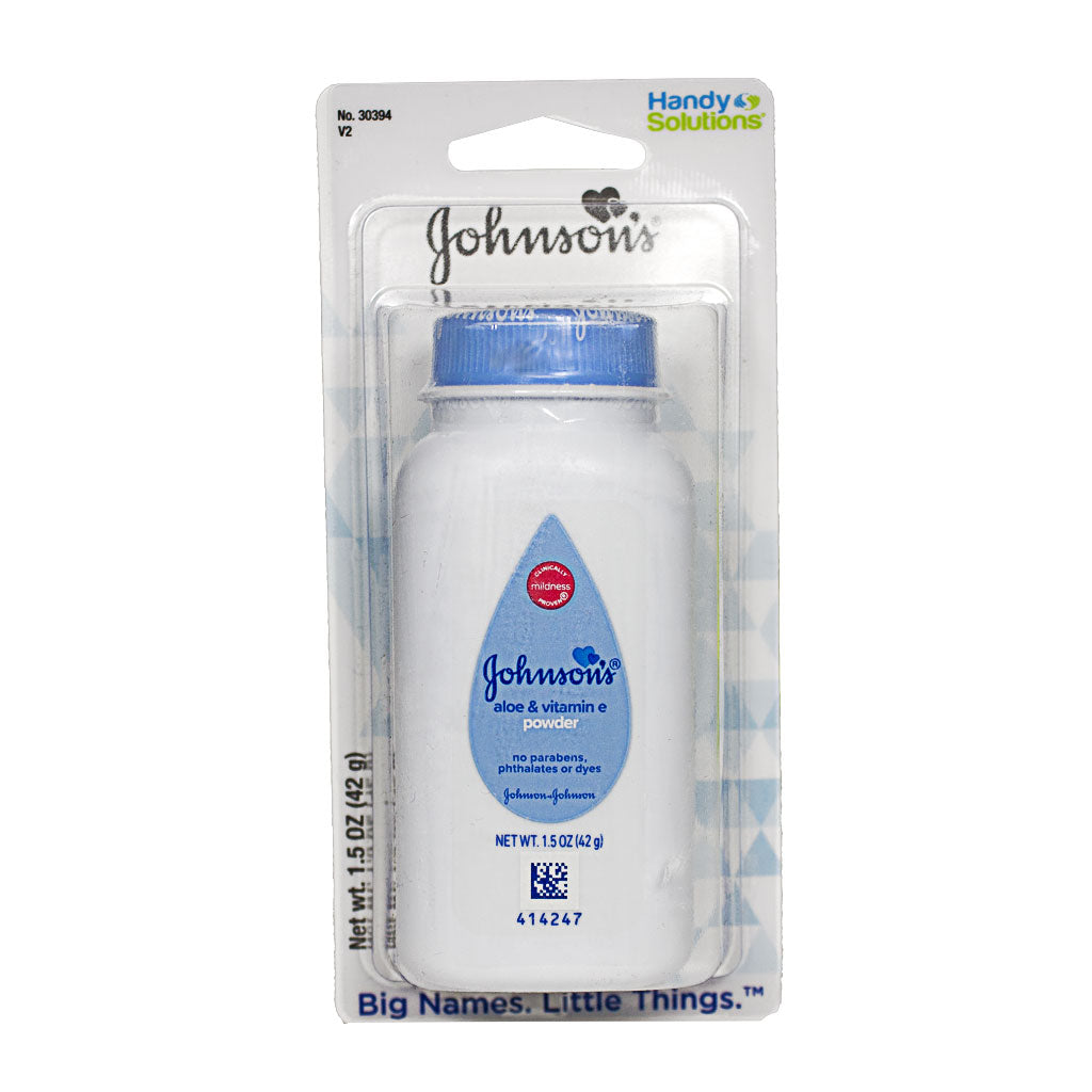 Johnson's Aloe and Vitamin E Baby Powder - 1.5 oz. Carded wellness vending machine