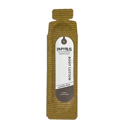 Papyrus Body Lotion in Paper Vials -10 ml wellness vending machine