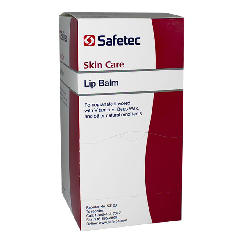 Safetec Pomegranate Lip Balm - 0.5 gm Foil Pack wellness vending machine university campuses
