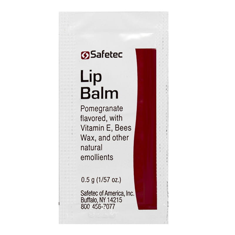 Safetec Pomegranate Lip Balm - 0.5 gm Foil Pack wellness vending machine