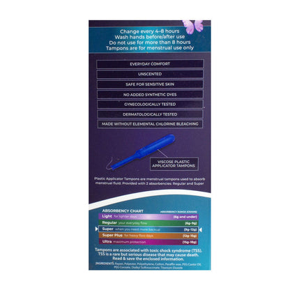 Avail Super Tampons- 4 ct wellness vending machine university campuses