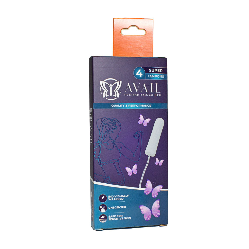 Avail Super Tampons- 4 ct wellness vending machine