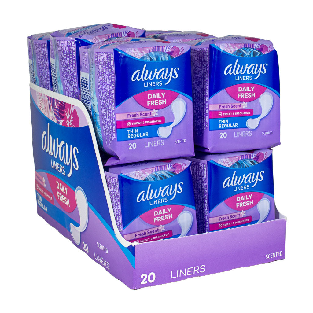 Always Thin Active Scented Liners - Pack of 20 wellness vending machine university campuses
