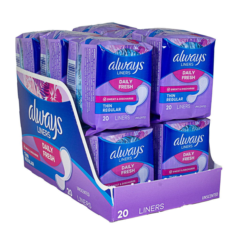 Always Thin Liners - Pack of 20 wellness vending machine university campuses