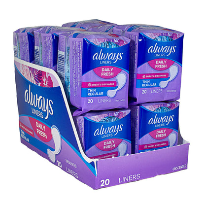 Always Thin Liners - Pack of 20 wellness vending machine university campuses