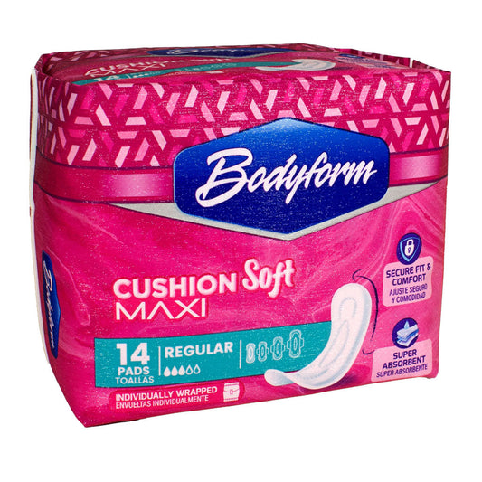 Bodyform Cushion Soft Regular Maxi pads- 14 ct. wellness vending machine