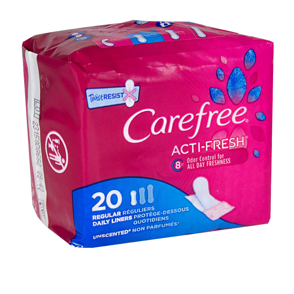 Carefree Regular To Go Unscented Pantiliners - Pack of 20 wellness vending machine