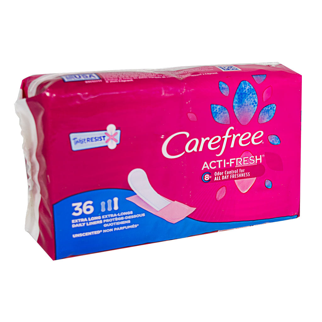 Carefree Acti-Fresh Pantiliners extra Long - Pack of 36 wellness vending machine