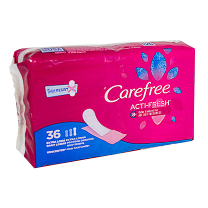 Carefree Acti-Fresh Pantiliners extra Long - Pack of 36 wellness vending machine