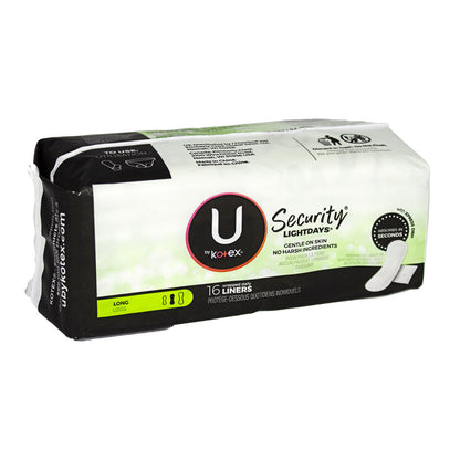 U by Kotex Long Unscented Pantiliners - Pack of 16 wellness vending machine
