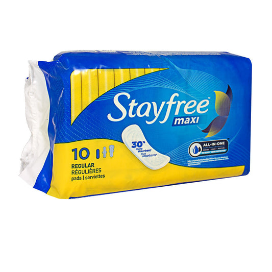 Stayfree Regular Maxi Pads - Pack of 10 wellness vending machine