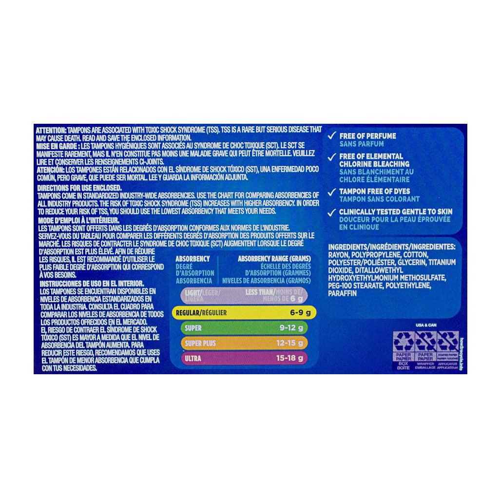 Tampax Regular Biodegradable Tampons - Box of 10 wellness vending machine university campuses