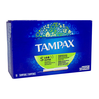 Tampax Super Biodegradable Tampons - Box of 10 wellness vending machine