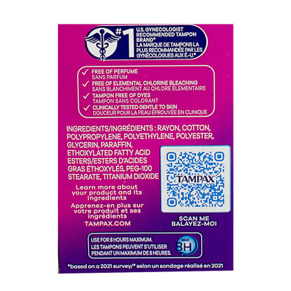 Tampax Pocket Radiant Tampons Super Unscented - 14 ct. wellness vending machine university campuses, workplaces, airports