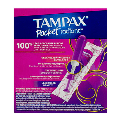 Tampax Pocket Radiant Tampons Super Unscented - 14 ct. wellness vending machine university campuses, workplaces