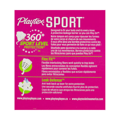 Playtex Sport Regular Tampons 8-count box – fragrance-free menstrual care for college campus dorm wellness vending machines