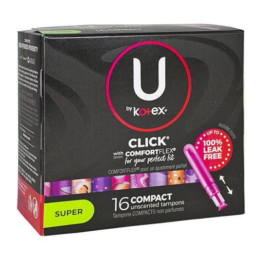 U By Kotex Click Compact Tampons Super - Box of 16 wellness vending machine