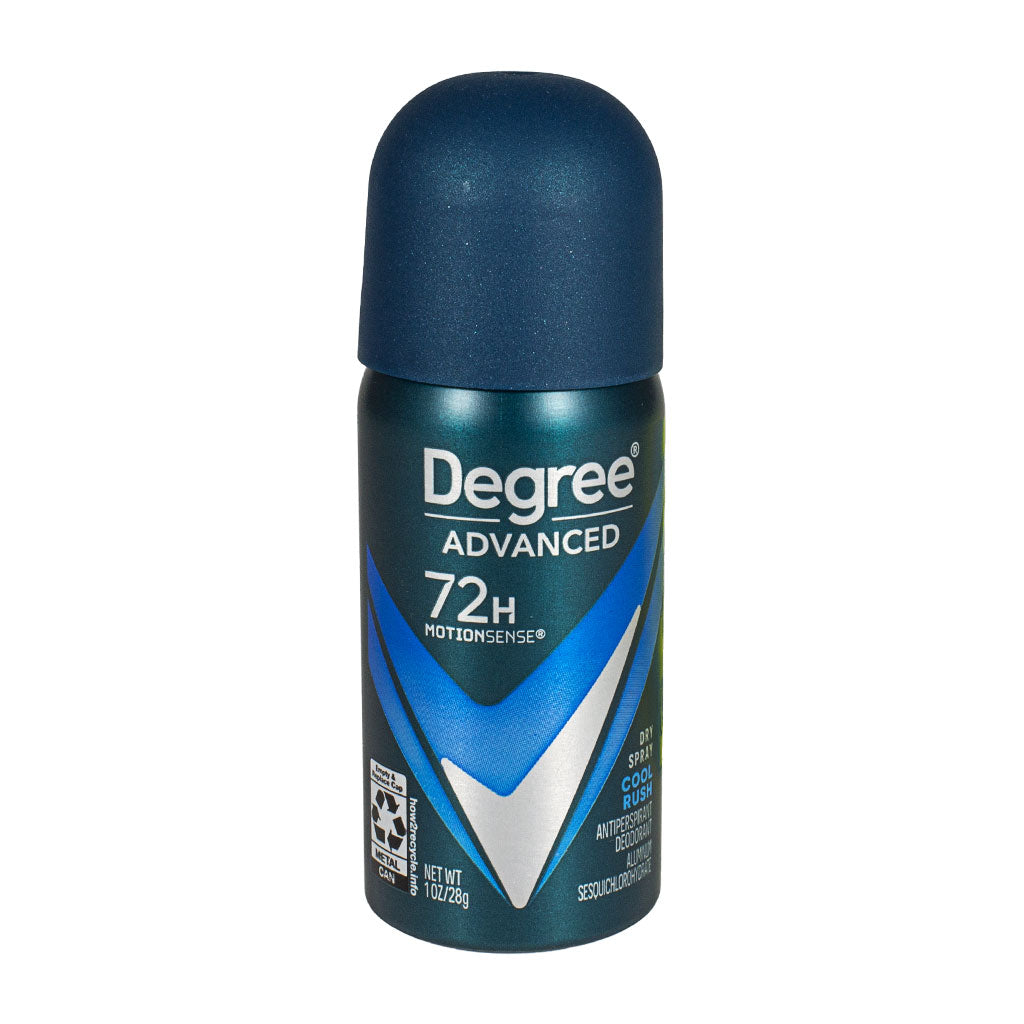 - Degree for Men Advanced Cool Rush Dry Spray - 1 oz wellness vending machine