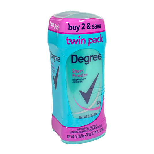 Degree Sheer Powder Deodorant 2.6 oz- Twin Pack wellness vending machine