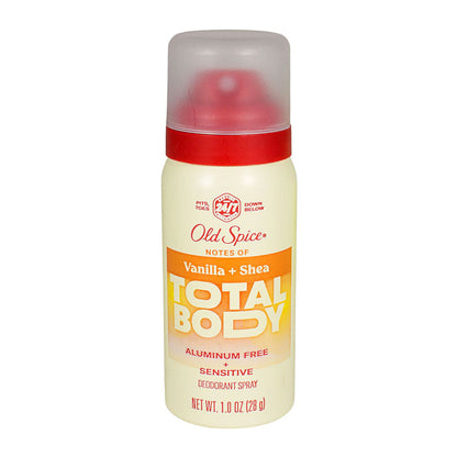 Old Spice Total Body Vanilla + Shea Aluminum Free Deodorant Body Spray - 1 oz. wellness vending machine