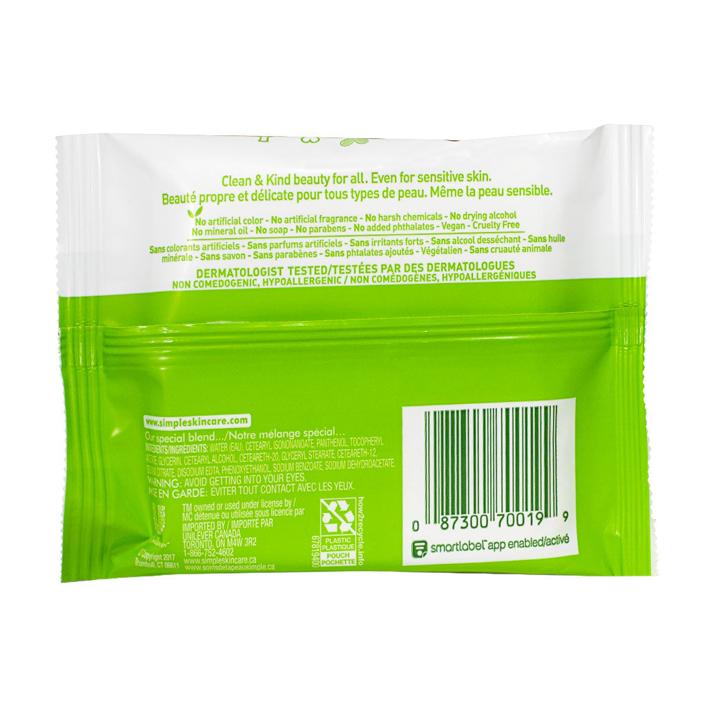- Simple Sensitive Skin Cleansing Facial Wipes - Pack of 7 wellness vending machine university campuses