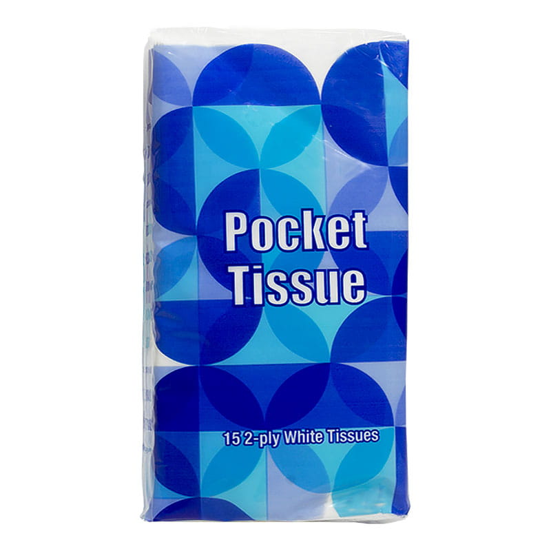 Facial Tissues in Recloseable Pocket Pack - Pack of 15 Tissues wellness vending machine