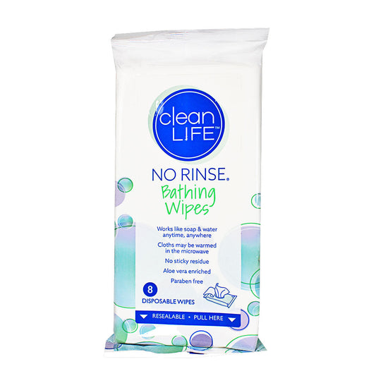 No-Rinse Bathing Wipes - Pack of 8 wellness vending machine