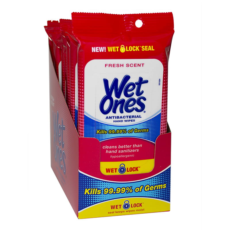 Wet Ones Antibacterial Wipes - Pack of 20 wellness vending machine university campuses