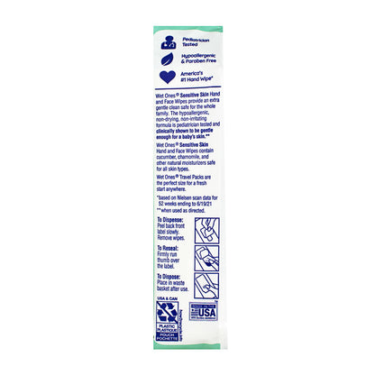 Wet Ones Sensitive Skin Hands & Face Wipes - Pack of 20 wellness vending machine university campuses, workplaces