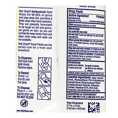 Wet Ones Tropical Splash Antibacterial Wipes - Pack of 20 wellness vending machine university campuses