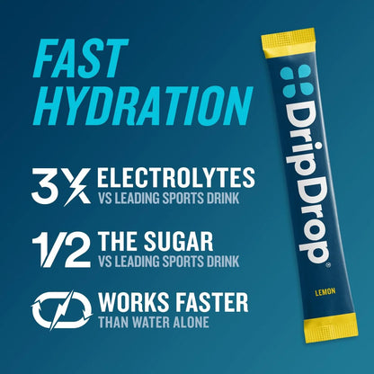 DripDrop® Hydration Electrolyte Powder – 16-Stick Variety Pack | Non-GMO, Gluten-Free & Vegan