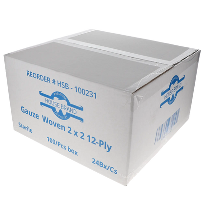 ADI MEDICAL Woven Gauze Sponges – 2" x 2", 12-Ply, Non-Sterile