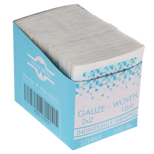 ADI MEDICAL Woven Gauze Sponges – 2" x 2", 12-Ply, Non-Sterile