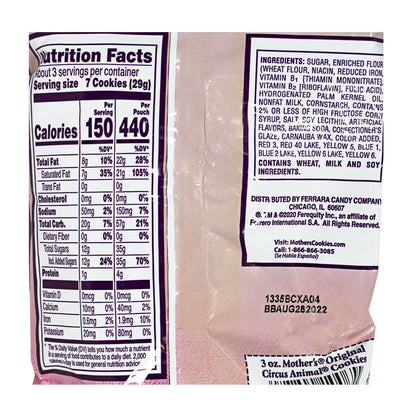 Mother’s Original Circus Animal Cookies - 3 oz. wellness vending machine university campuses