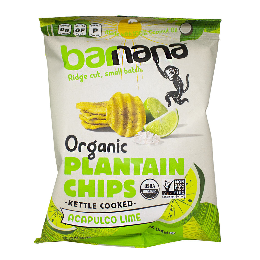 Barnana Acapulco Lime Organic Plantain Chips - 2 oz. wellness vending machine