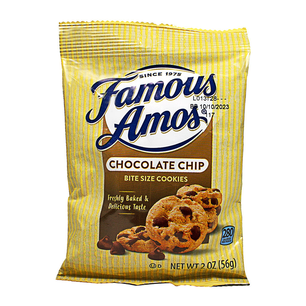 Famous Amos Bite Size Chocolate Chip Cookies - 2 oz. wellness vending machine