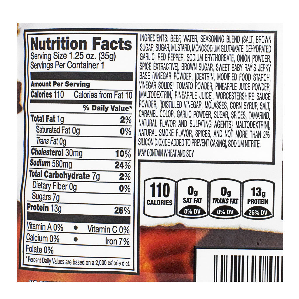 Bridgford Sweet Baby Rays Original Beef Jerky - 1.25 oz wellness vending machine university campuses